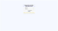 Desktop Screenshot of forum.dyscalculia-maths-difficulties.org.uk
